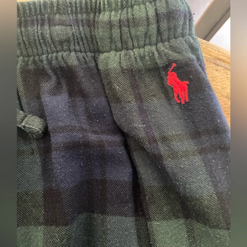 Polo‎ Ralph Lauren Men’s Sz L Green/Navy Plaid Flannel Loungewear Pant